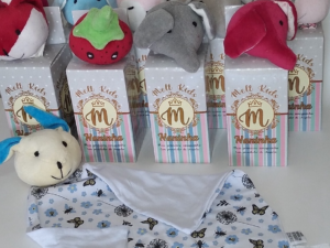 Kit Com 7 Naninha para Bebê Bichinhos Sortidos