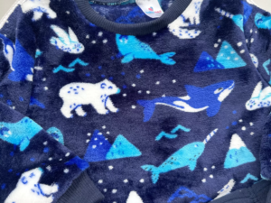 Conjunto com Calça Azul Estampado Urso Polar