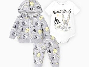 Conjunto 3 Un  Looney Tunes  RN - 18 Meses