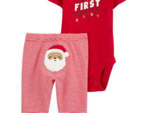 Conjunto longo bebê 2 peças meu primeiro Natal vermelho | Carter's