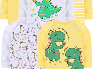 KIT BODY BEBÊ 5 PEÇAS RIBANA DINOSSAURO