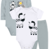 KIT BODY INFANTIL 3 PEÇAS SUEDINE ZEBRA